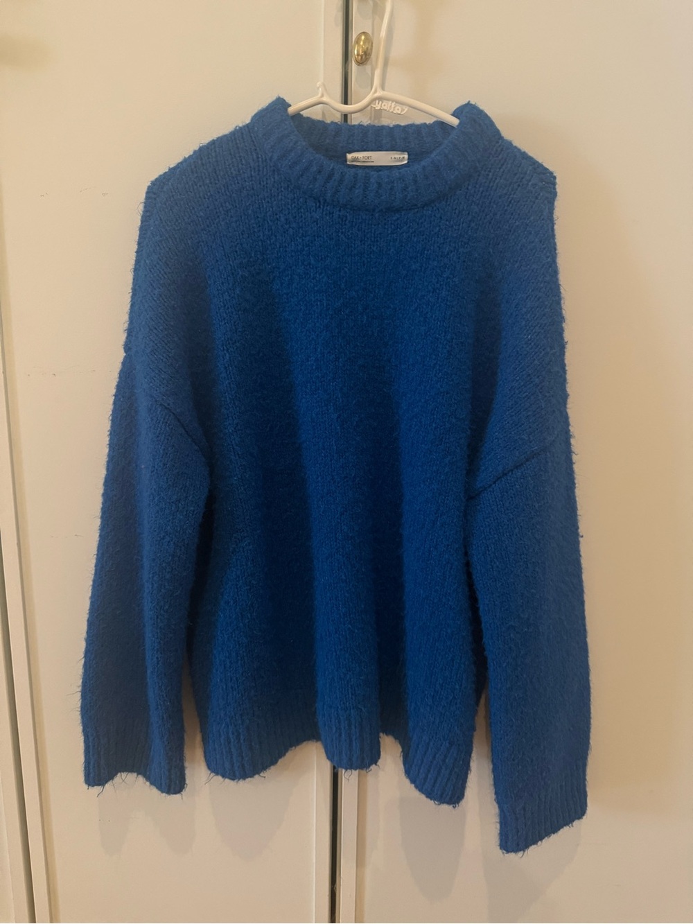 OAK + FORT Deep Blue Crewneck Sweater